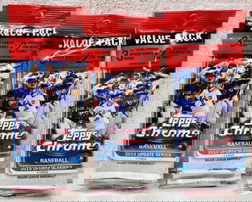 2019 Topps Baseball Chrome Update HANGER PACK LOT x3