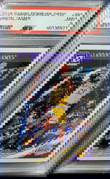 2018 panini optic lebron James Lakers psa mint 9