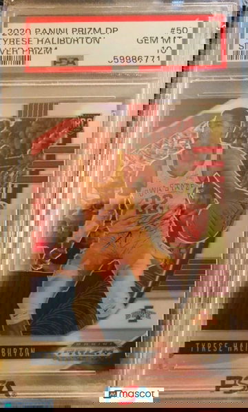 2020 Prizm Draft Picks #50 TYRESE HALIBURTON RC SILVER PSA 10 Iowa St. Cyclones