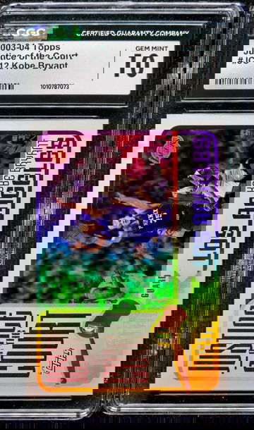 2003 TOPPS JUSTICE OF THE COURT #JC-12 KOBE BRYANT CGC 10 GEM MINT 