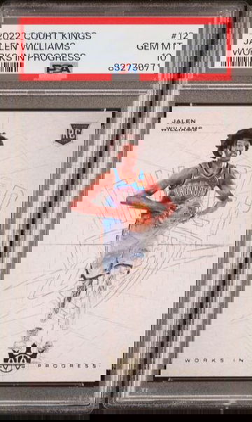 2022 Panini Court Kings Jalen Williams Rookie RC Works in Progress PSA 10