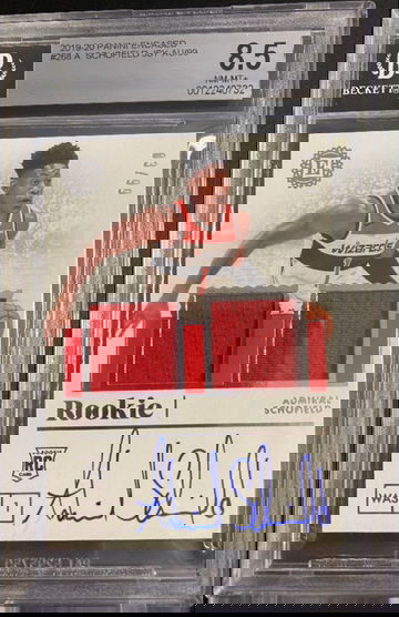 2019-20 Panini Encased #268 Admiral Schofield Jersey Patch Auto 03/99 8.5 Near Mint 