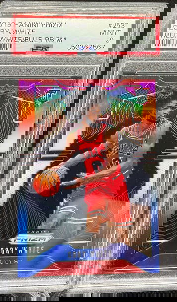 2019 Panini Prizm Coby White Red White Blue - PSA 9 Mint