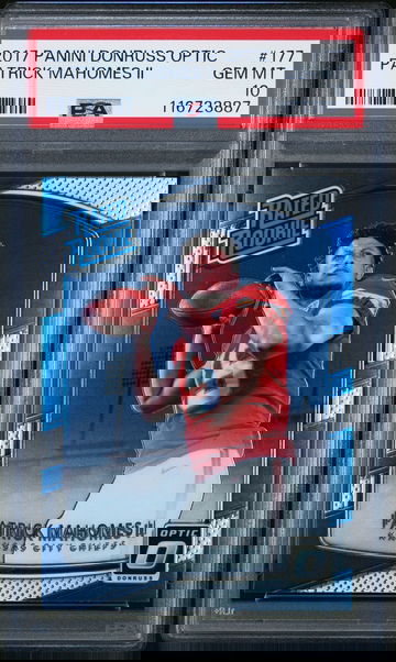 2017 PANINI DONRUSS OPTIC #177 PATRICK MAHOMES II PSA 10