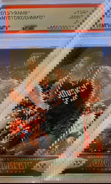 2013 Giannis Antetokounmpo Panini Rookie PSA 9 MINT #194 RC Bucks