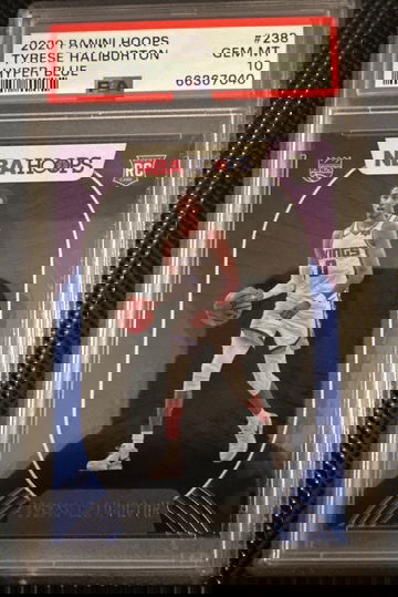 2020 Panini Hoops Tyrese Haliburton Hyper Blue PSA 10