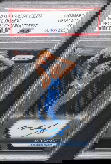Mo Bamba 2018 Prizm RC Rookie Auto Autograph PSA 10