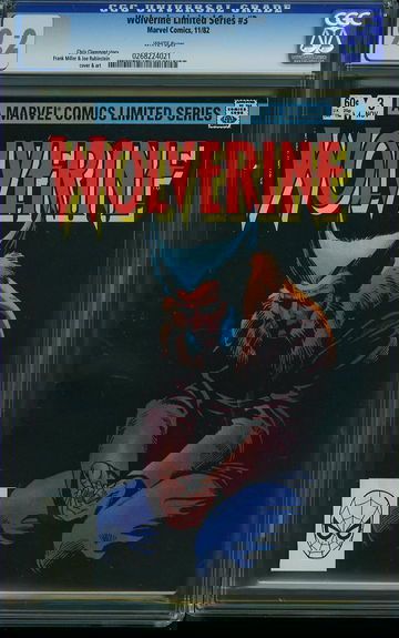 WOLVERINE LIMITED SERIES #3, CGC 9.2 NM-