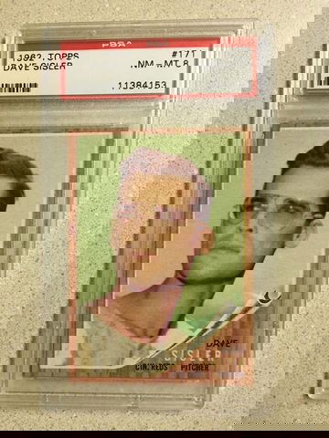 1962 Topps #171 Dave Sisler PSA 8 NM-MT GREEN TINT REDS