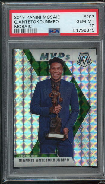2019 Mosaic MVPs Mosaic Giannis Antetokounmpo PSA 10 