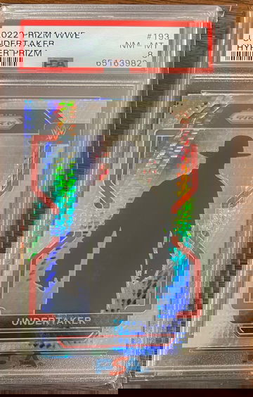 2022 Panini WWE Prizm Undertaker Hyper Prizm  #193 Card WWF PSA 8