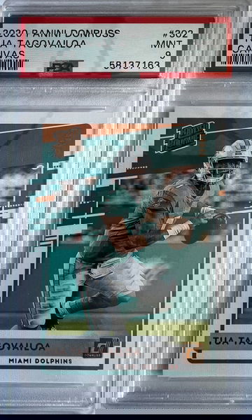 2020 Panini Donruss Tua Tagovailoa Canvas PSA 9