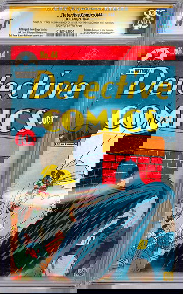 DETECTIVE COMICS #44 CGC-SS 4.0 *CERTIFIED PRIVATE COLLECTION OF JERRY ROBINSON*