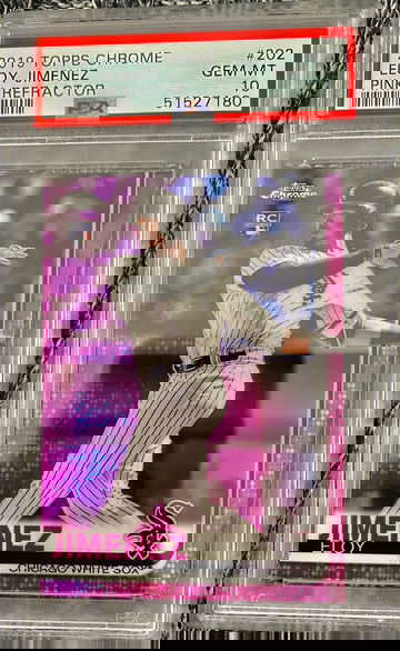 2019 Topps Chrome Eloy Jimenez #202 Pink Refractor PSA 10 