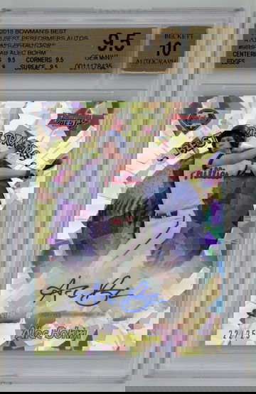 2018 Bowman's Best '98 Best Performers Autos Atomic Refractors /25 Alec Bohm BGS 9.5 w 10 Auto Pop 2!!