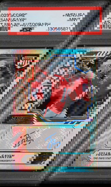 2025 Panini Score Next Era Nil Autographs Julian Sayin #NENJSA PSA 9