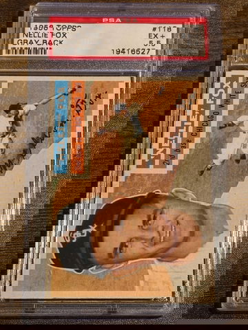 1956 Topps Gray Back Nellie Fox HOF PSA 5.5 Chicago White Sox