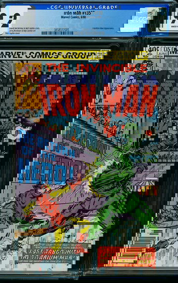 IRON MAN #135, CGC 9.2 NM-