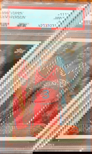 1996 Topps Allen Iverson PSA 9