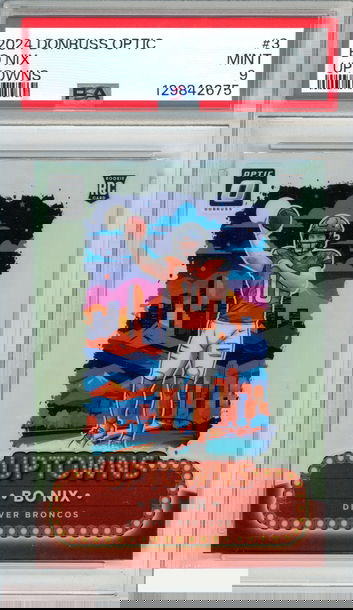 2024 PANINI DONRUSS OPTIC UPTOWNS BO NIX #3 ROOKIE RC BRONCOS PSA 9 MINT
