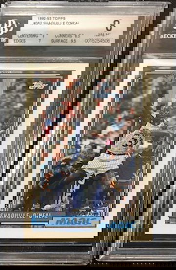 1992-93 Topps Shaquille O'neal Rookie Card #362 BGS 8