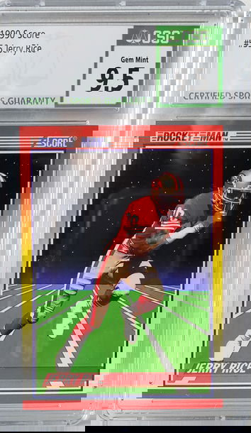 1990 Score Rocket Man Jerry Rice #556 CSG 9.5