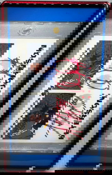 2007 Topps Adrian Peterson Calvin Johnson Dual Rookie Auto - Red Ink 