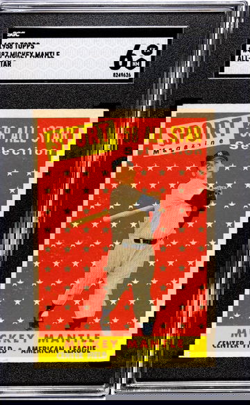 1958 Topps All-Star #487 Mickey Mantle SGC 6 Good Centering Yankee HOF