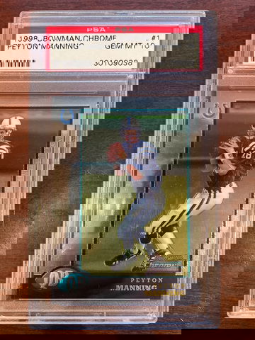 1998 bowman chrome Peyton Manning psa 10 rookie