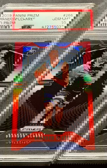 2019 Prizm Brandon Clarke Red #83/299 PSA 10