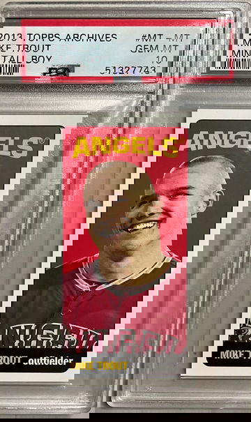 2013 TOPPS ARCHIVES MT-MT MIKE TROUT MINI TALL BOY GEM MT