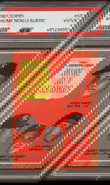 1962 Topps AL Home Run Leaders #53 PSA 4 [BL-2C.8]