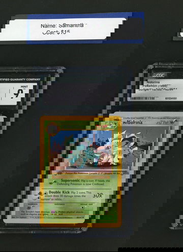 1999 Pokémon Jungle Nidorina #40/64 1st Edition Non Holo CGC 9