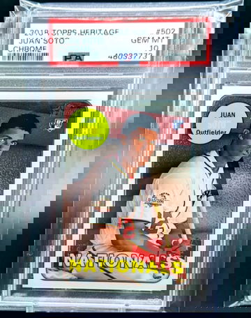 2018 Topps Heritage Chrome #502 Juan Soto RC  /999 PSA 10