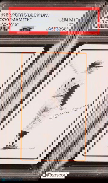 1978 Sports Deck Divison Mickey Mantle PSA 10 - Yankees - HOF - Two of Hearts