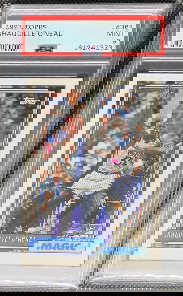 1992 Topps Shaquille O'Neal ROOKIE CARD #362 RC Shaq MINT PSA 9