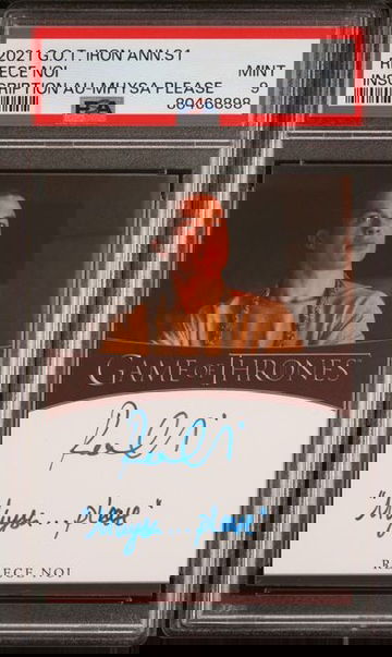 2021 Game of Thrones Iron Anniversary S1 Reece Noi Inscription Auto PSA 9 [NS-1A.50]