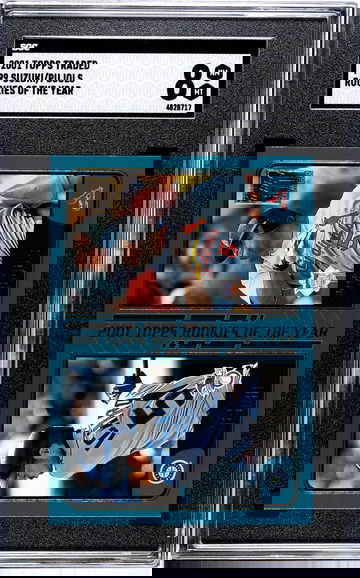 2001 Topps Traded #99 Suzuki/Pujols Rookies of the Year SGC 8 NM/MT