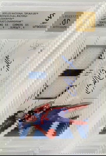 2022 Cade Cunningham National Treasures Rookie Dual Materials Auto #'d 54/99