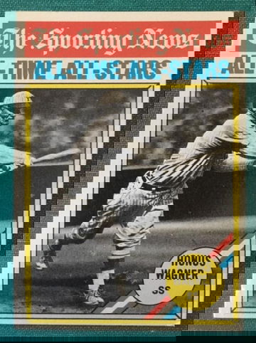 1976 Topps card #344, Honus Wagner, The Sporting News