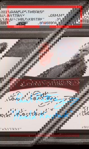 2022 Game of Thrones Paul Rattray CS V.2 Inscription Auto PSA 10 [NS-1A.30]