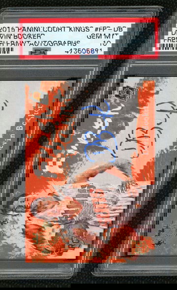 2015 Devin Booker Panini Court Kings Fresh Paint Rookie Auto PSA 10 Gem Mint