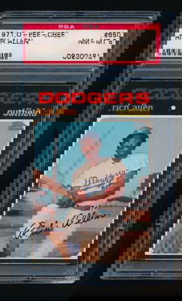 1971 OPC #650, Rich Allen PSA 8 NMMT CENTERED! Sharp TOUGH SP