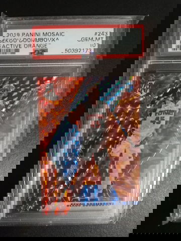 2019-20 mosaic reactive Orange #243 Sekou Doumbouya PSA 10 RC 