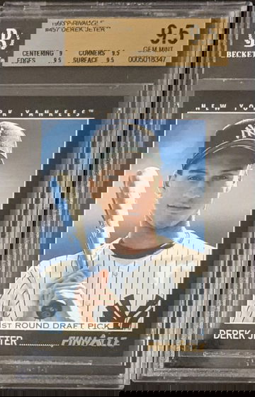 Derek Jeter 1993 Pinnacle #457 New York Yankees HOF RC BGS 9.5 GEM MT