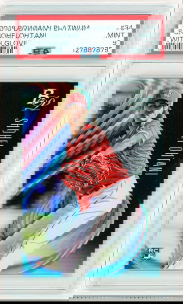 2018 Bowman Platinum With Glove #34 Shohei Ohtani PSA 9 MINT!