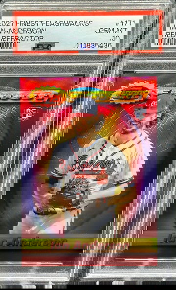 RARE 2021 Finest Flashbacks RED REFRACTOR SSP RC Ian Anderson #171 4/5 PSA 10!