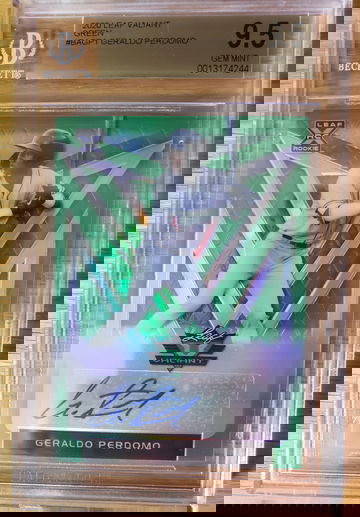 2020 Leaf Valiant Baseball - Geraldo Perdomo Prospect Auto Green BGS 9.5 50/99