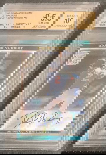 2002 Bowman Chrome X-Fractors David Wright Auto Autograph 
