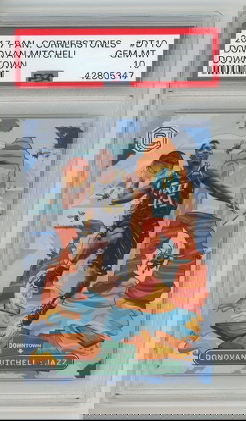 2017 Panini Cornerstones Downtown DONOVAN MITCHELL PSA 10 (POP 49)